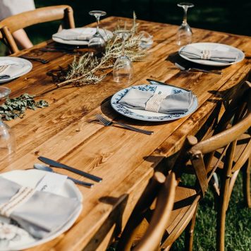 Solid Pine Folding Harvest Table