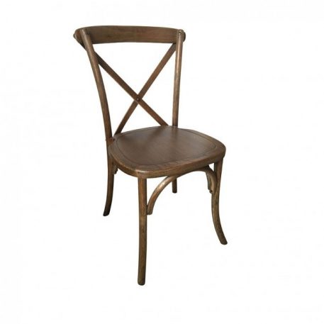 Cross Back Wood Chair - Image 2