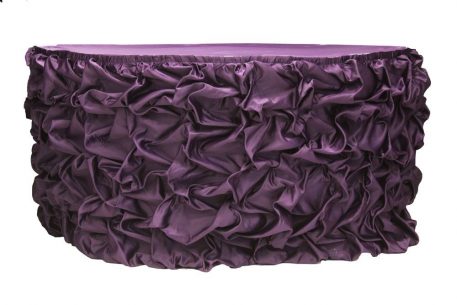 Gathered Lamour Satin Table skirts - Image 4